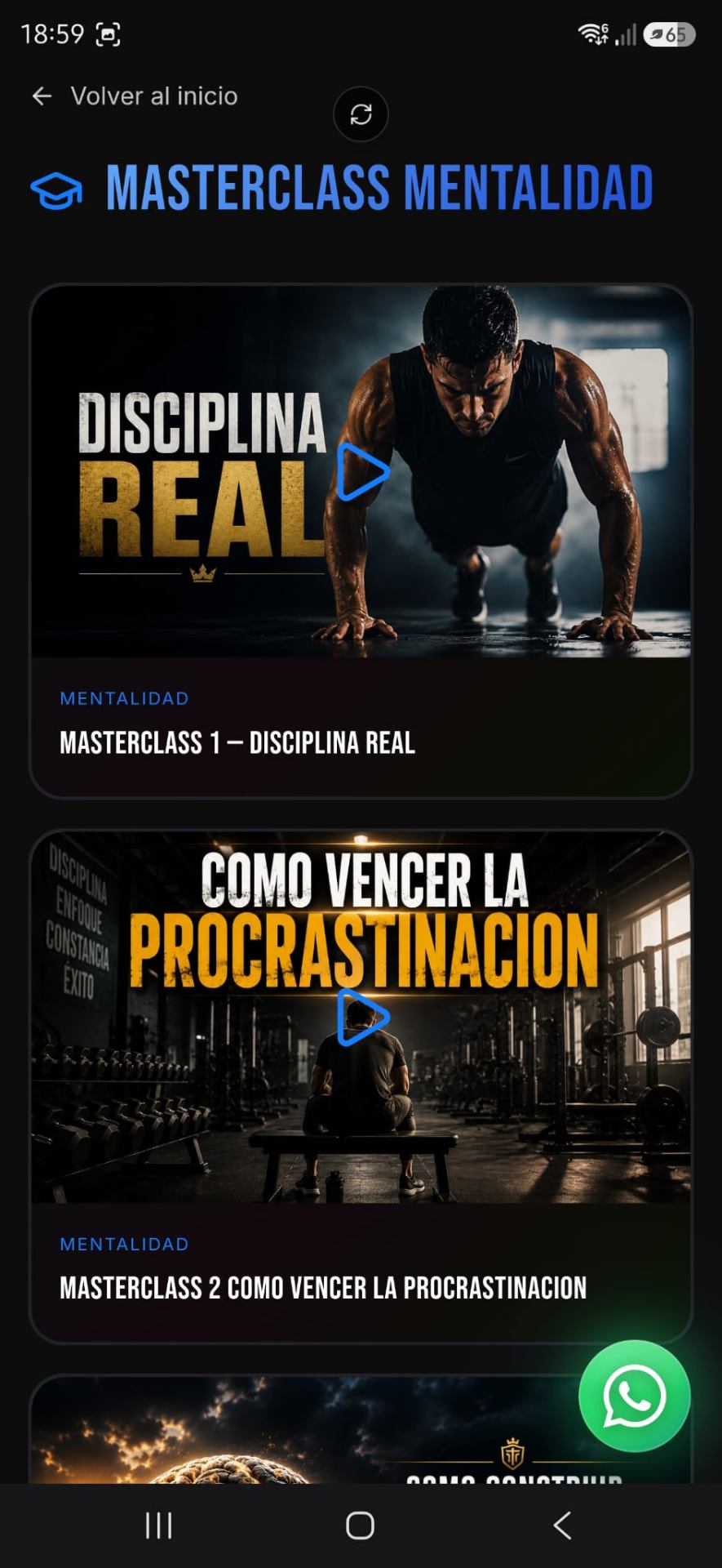 RESET FIT App — pantalla 4
