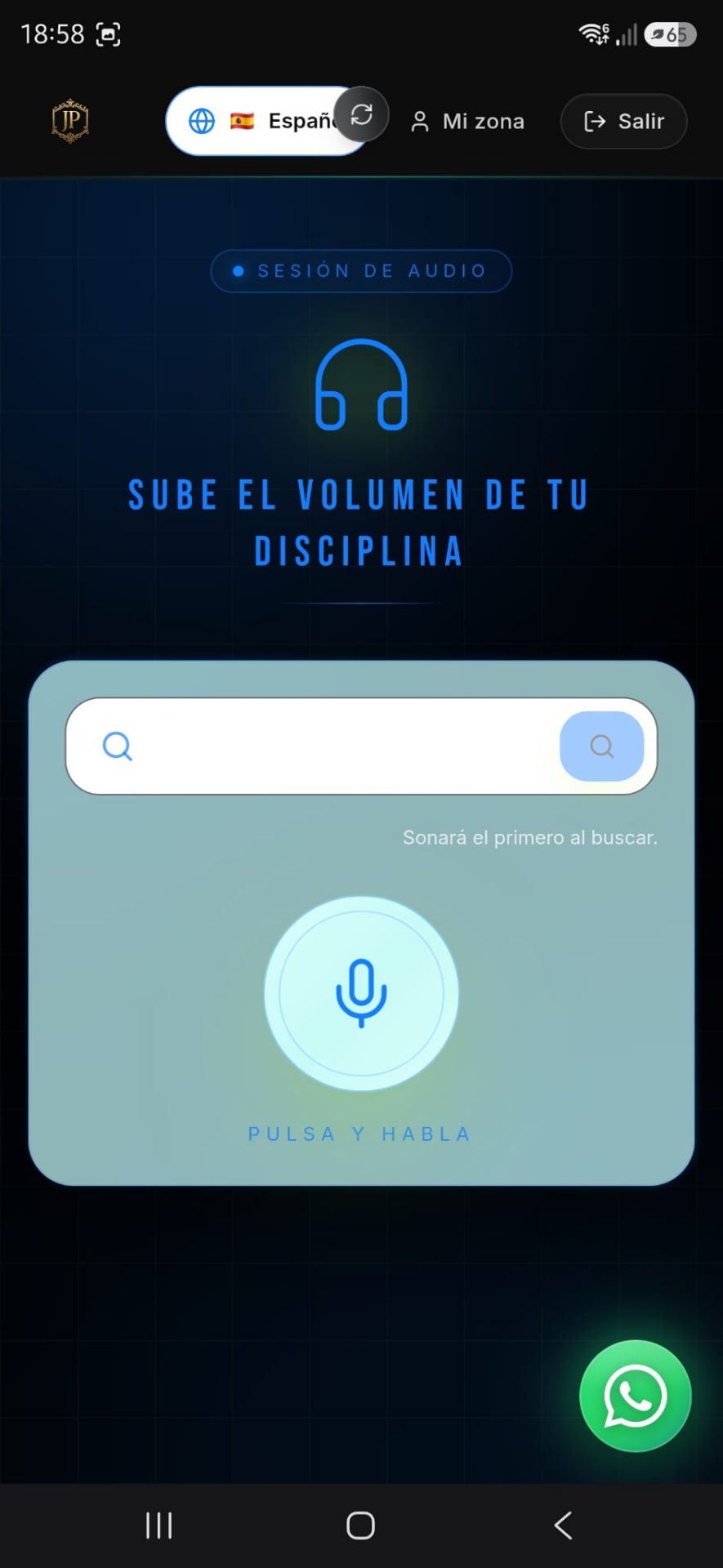 RESET FIT App — pantalla 3